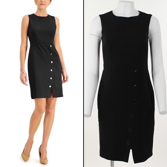 Kasper Snap-Skirt Sheath Dress  - Picture 1 of 5